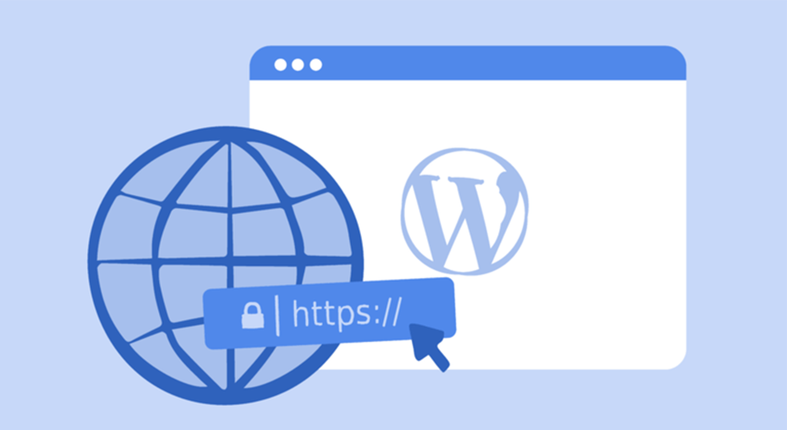 تصویر وبسایت امن با وردپرس.