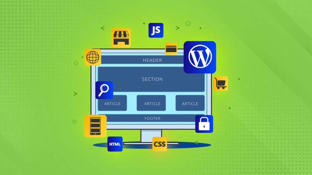 نمودار توسعه وب سایت با وردپرس.