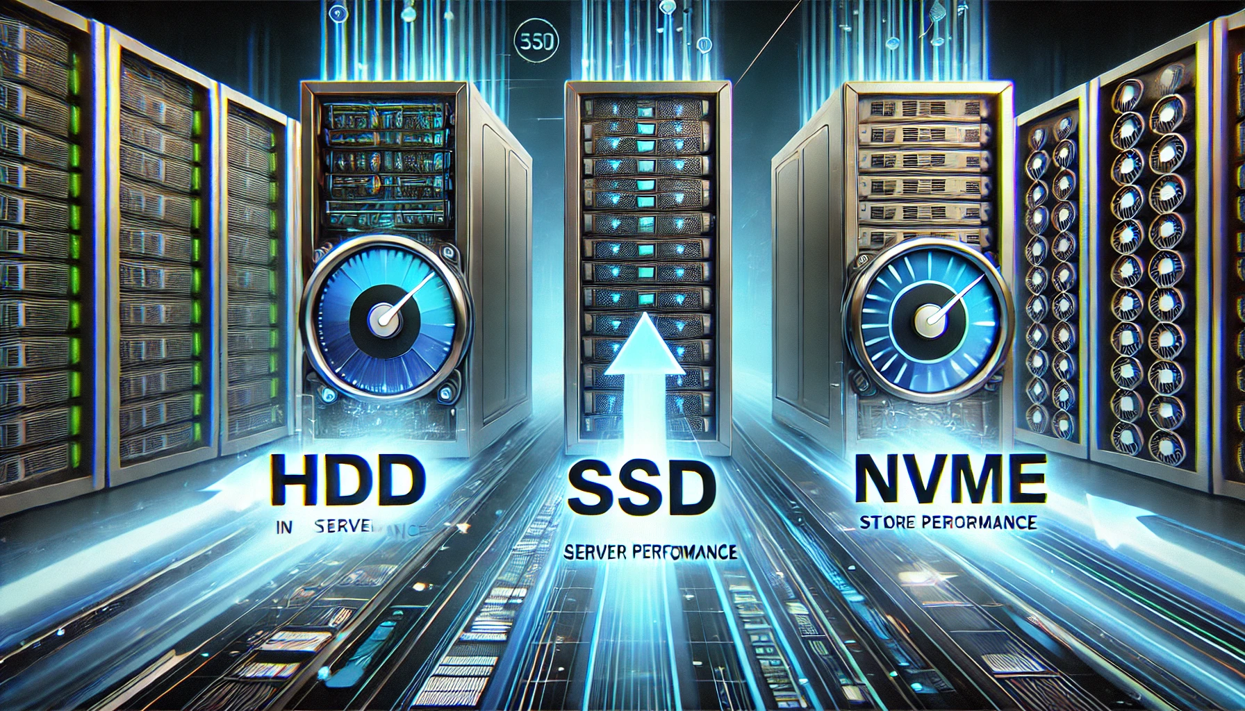 تأثیر نوع دیسک (HDD vs SSD vs NVMe) در سرعت سرور
