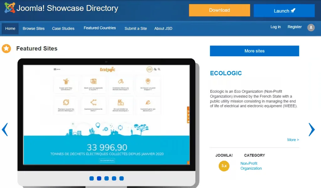 ویترین سایت های جوملا