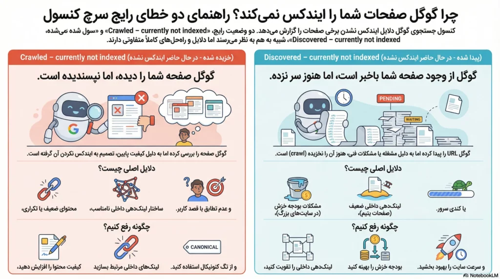 چرا صفحات سایت ایندکس نمی‌شوند